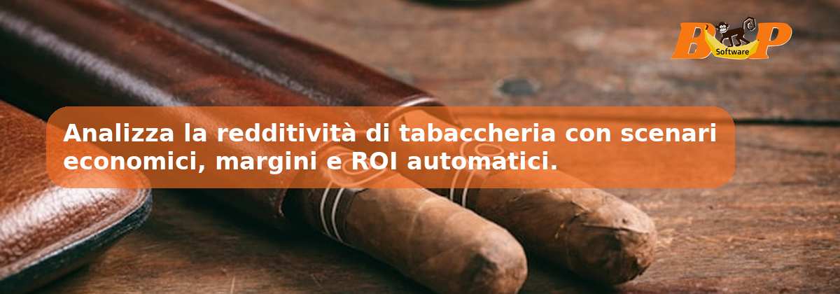 Analizza la redditività di tabaccheria con scenari economici, margini e ROI automatici.